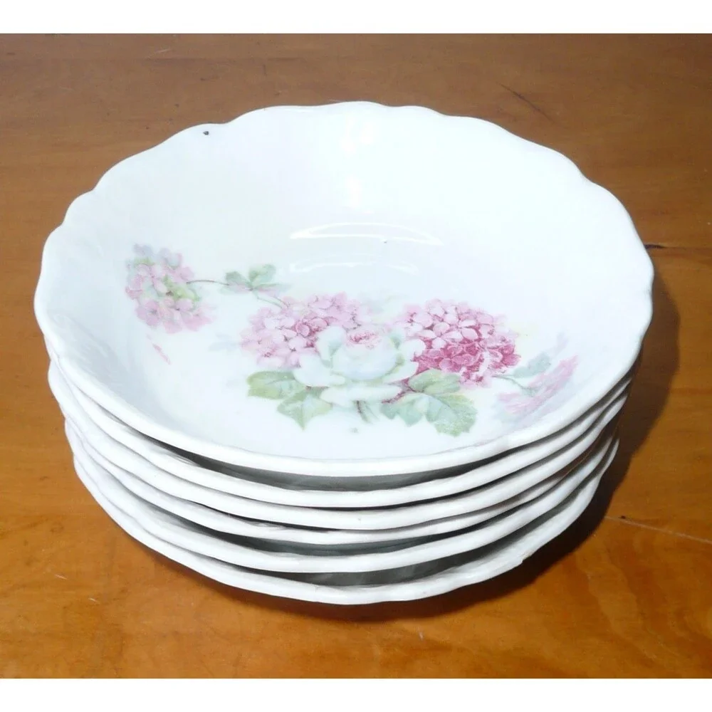 Lot 6 Floral Berry Fruit Bowls from PMRK Made in Germany 5